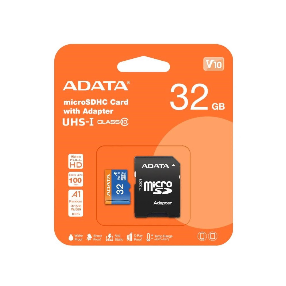 Meta title-ADATA MICROSDHC 32GB UHS-I CLASS10 C/ADAPT ANDORRA , Tarjetas memoria ANDORRA , Secure Digital ANDORRA , 471321846192