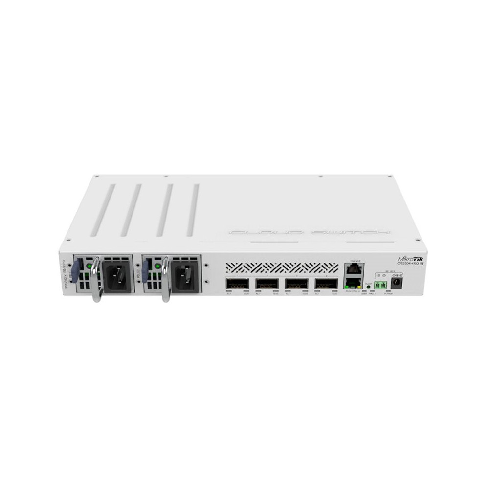 Meta title-MIKROTIK CRS504-4XQ-IN SWITCH 4XQSFP28 1X100MBE ANDORRA , Switches y Puntos acceso ANDORRA , Switches sobremesa ANDOR