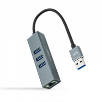 Meta title-NANOCABLE CONVERSOR USB 3.0 ETHERNET + 3XUSB 3.0 ANDORRA , Accesorios Redes ANDORRA , Herramientas - Conectores Redes