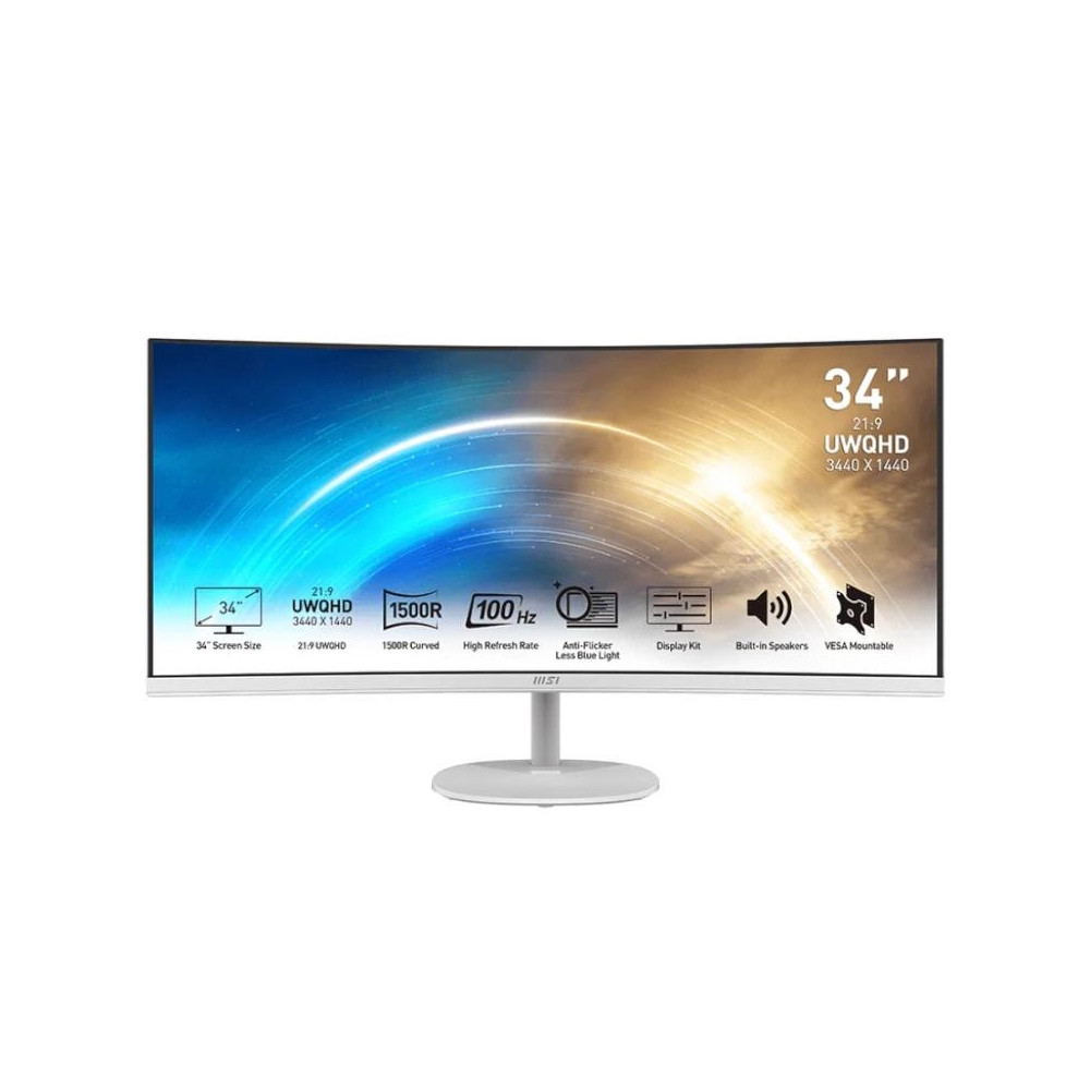 Meta title-MSI MP341CQW MONITOR34'' UWQHD VGA HDMI MM CURV ANDORRA , Monitores ANDORRA , Monitores Led ANDORRA , 4719072978198 A