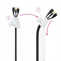 Meta title-NANOCABLE ORGANIZADOR CABLES FLEX. 25MM 1 M BLANCO ANDORRA , Accesorios PC y TPV ANDORRA , Cables y Accesorios PC AND