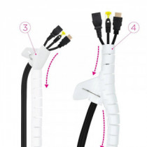 Meta title-NANOCABLE ORGANIZADOR CABLES FLEX. 25MM 1 M BLANCO ANDORRA , Accesorios PC y TPV ANDORRA , Cables y Accesorios PC AND