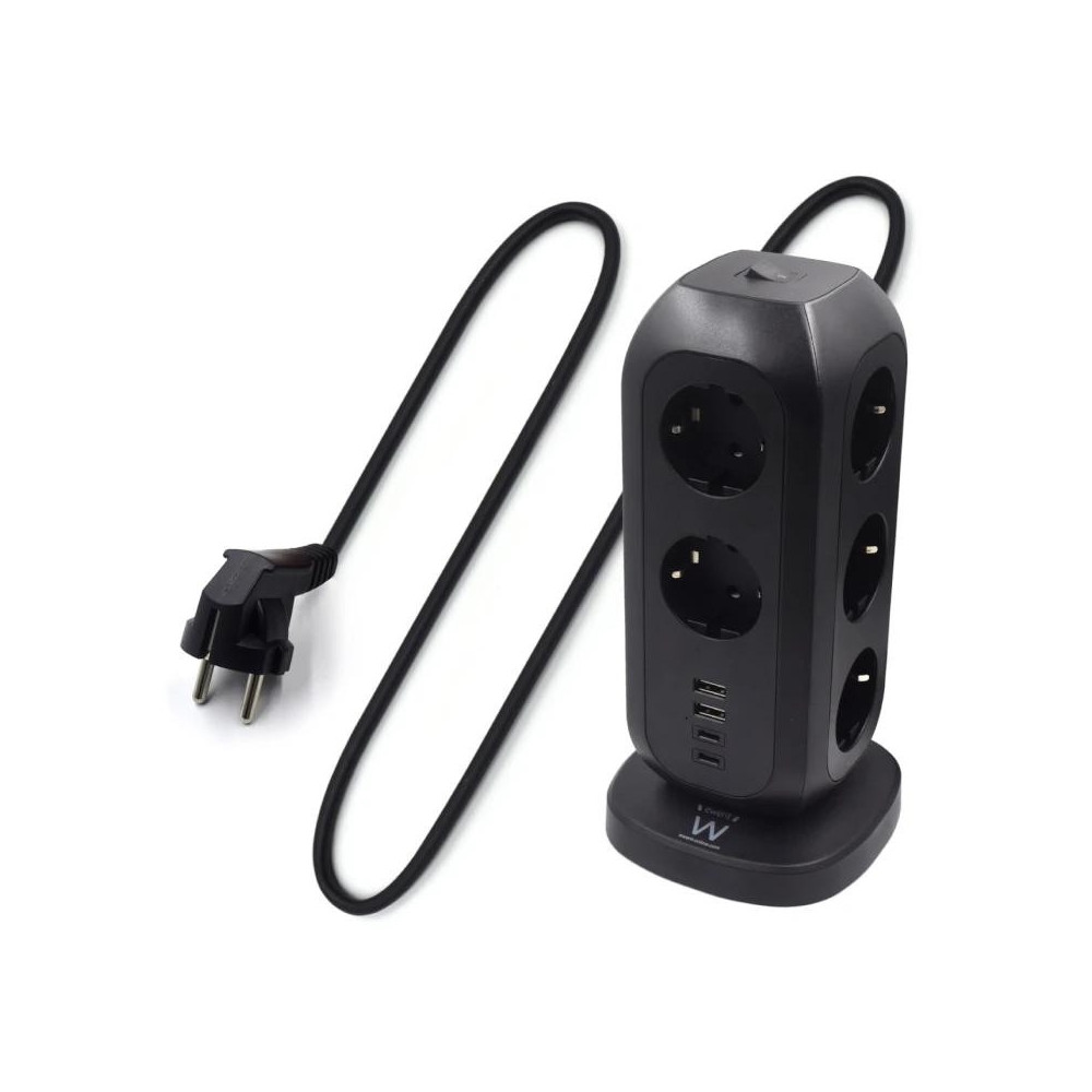 Meta title-EWENT REGLETA 11 TOMAS CON CARGA 2X USB Y 2X USB-C ANDORRA , Accesorios Redes ANDORRA , Herramientas - Conectores Red