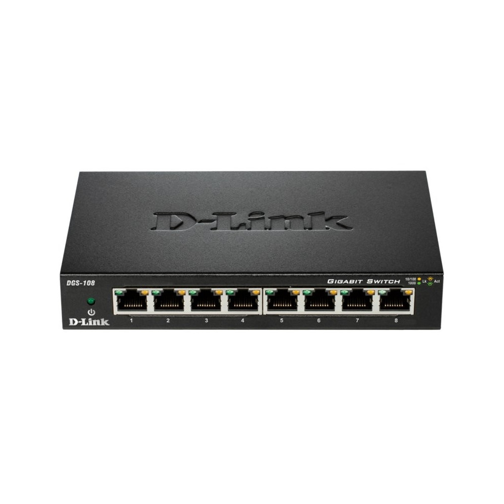 Meta title-D-LINK DGS-108 SWITCH 8XGB METAL ANDORRA , Switches y Puntos acceso ANDORRA , Switches sobremesa ANDORRA , 0790069368