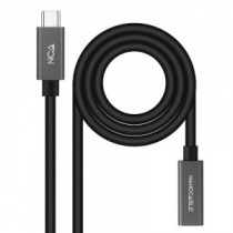 Meta title-NANOCABLE CABLE USB 3.2 GEN2 USB-C M/H 0,5 M NEGRO ANDORRA , Accesorios PC y TPV ANDORRA , Cables y Accesorios PC AND