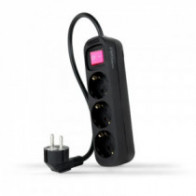 Meta title-NANOCABLE REGLETA 3 TOMAS INTERRUPTOR NEGRO ANDORRA , Accesorios El ctricos ANDORRA , Regletas ANDORRA , 843328101400