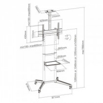 Meta title-EWENT EW1539 SOPORTE SUELO CON RUEDAS TV 37'' A 70'' ANDORRA , Accesorios Imagen y Sonido ANDORRA , Accesorios Televi