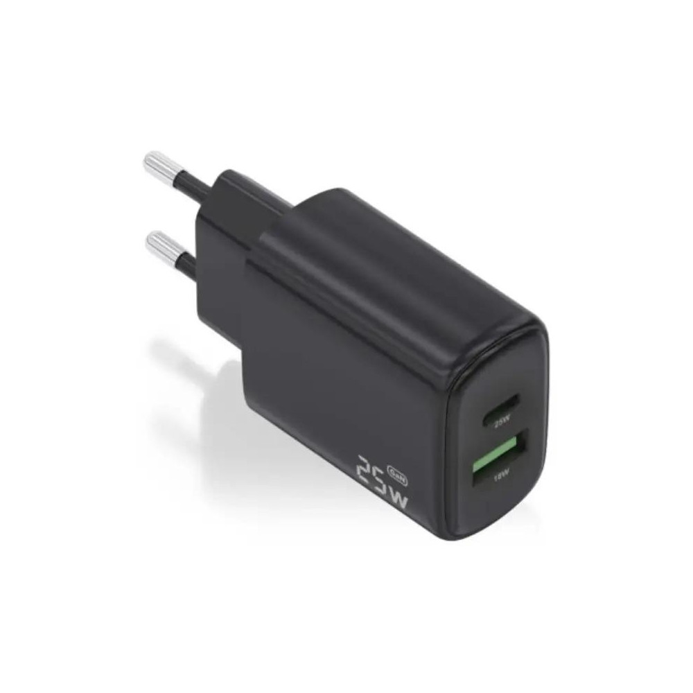 Meta title-AISENS CARGADOR GAN 25W USB-C PD 3.0 USB-A QC3.0 ANDORRA , Accesorios Telefonía ANDORRA , Cargadores ANDORRA , 843573