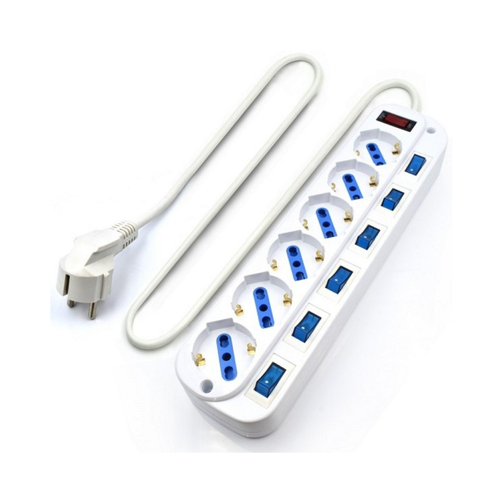 Meta title-EWENT EW3932-3M REGLETA 6 TOMAS / 6 INTERRUPTOR 3M ANDORRA , Accesorios Eléctricos ANDORRA , Regletas ANDORRA , 80543