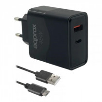 Meta title-APPROX CARGADOR 45W QC 1 X USB A+ 1 X USB C+CABLE ANDORRA , Accesorios Telefonía ANDORRA , Cargadores ANDORRA , 84350