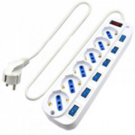 Meta title-EWENT EW3932-5M REGLETA 6 TOMAS / 6 INTERRUPTOR 5M ANDORRA , Accesorios Eléctricos ANDORRA , Regletas ANDORRA , 80543