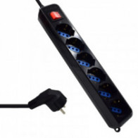 Meta title-EWENT EW3924 REGLETA 6 TOMAS CON PROTECCION NEGRO ANDORRA , Accesorios Eléctricos ANDORRA , Regletas ANDORRA , 803295