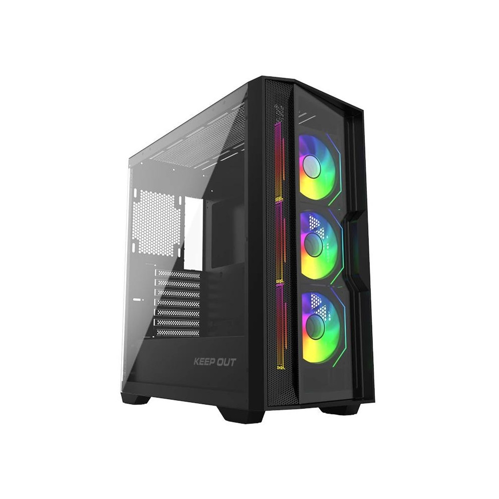 Meta title-KEEP OUT CAJA M-ATX KO XC-500 ARGB USB3 BLACKGLASS ANDORRA , Cajas y fuentes ANDORRA , Semitorre y Miditorre ANDORRA 