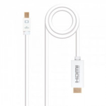Meta title-NANOCABLE CABLE CONVERSOR MINI DP/ HDMI 2 M BLANCO ANDORRA , Accesorios Imagen y Sonido ANDORRA , Cable - Conector Im