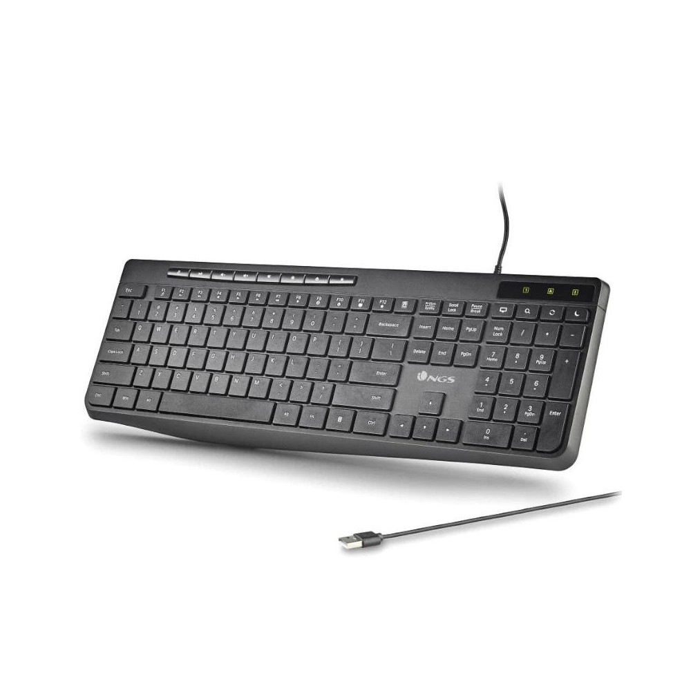 Meta title-NGS TECLADO USB SPECTRA ULTRA SLIM SILEN. USB-A ANDORRA , Teclados y ratones ANDORRA , Teclados USB ANDORRA , 8435430