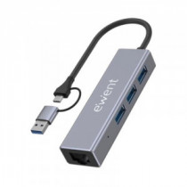 Meta title-EWENT EW1159 HUB USB 3 PUERTOS 3.1+1 P.GIG USB-C-A ANDORRA , Accesorios Portátil ANDORRA , Dispositivos USB ANDORRA ,