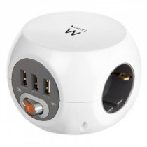 Meta title-EWENT EW3939 REGLETA CUBO 3 TOMAS/3 USB BLANCO ANDORRA , Accesorios Eléctricos ANDORRA , Regletas ANDORRA , 805439261