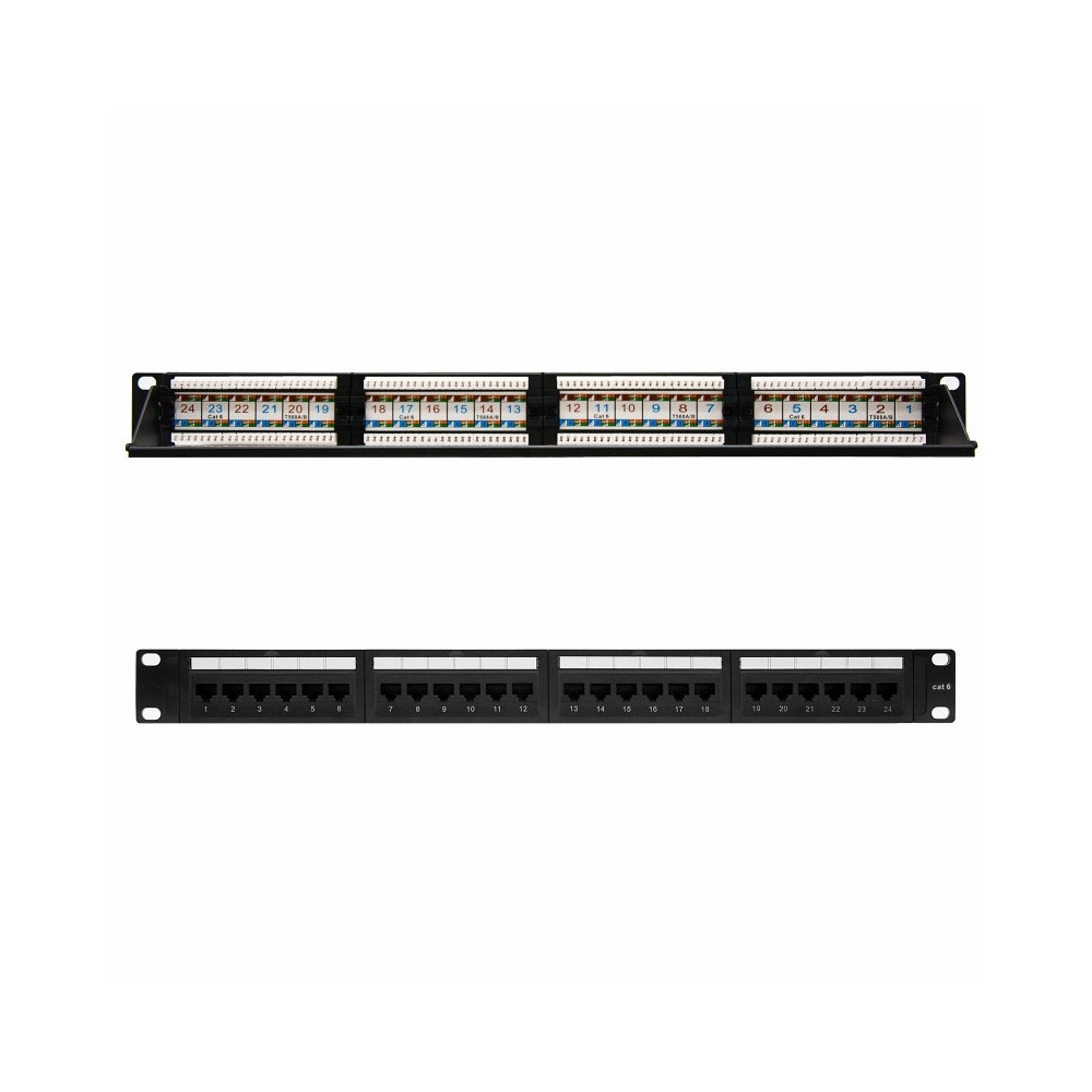 Meta title-NANOCABLE PANEL PARCHEO 24P CAT.6 UTP 19''1U DUAL ANDORRA , Accesorios Redes ANDORRA , Armarios Rack y Accesorios AND