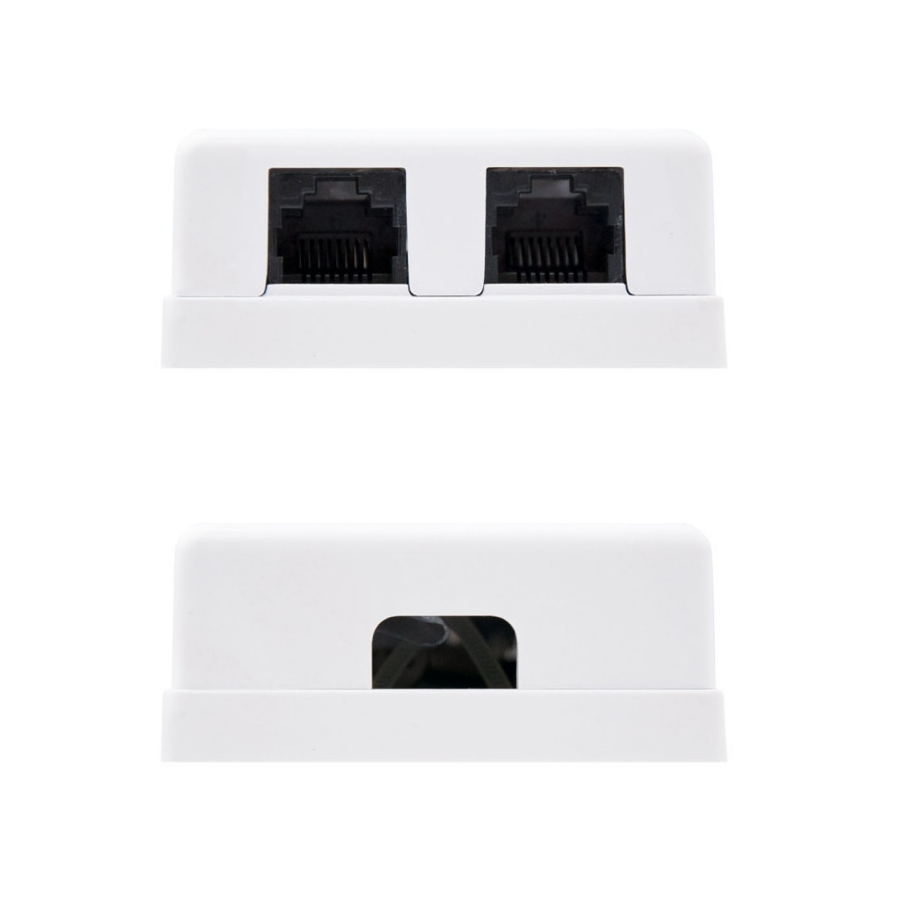 Meta title-NANOCABLE ROSETA SUPERFICIE CAT.6 UTP 2TOMAS BLANC ANDORRA , Accesorios Redes ANDORRA , Herramientas - Conectores Red