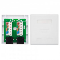 Meta title-NANOCABLE ROSETA SUPERFICIE CAT.6 UTP 2TOMAS BLANC ANDORRA , Accesorios Redes ANDORRA , Herramientas - Conectores Red