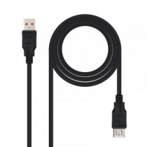 Meta title-NANOCABLE CABLE USB 2.0 TIPO-A M/H P NEGRO 1M ANDORRA , Accesorios Impresora - Escaner ANDORRA , Cables Impresora - E