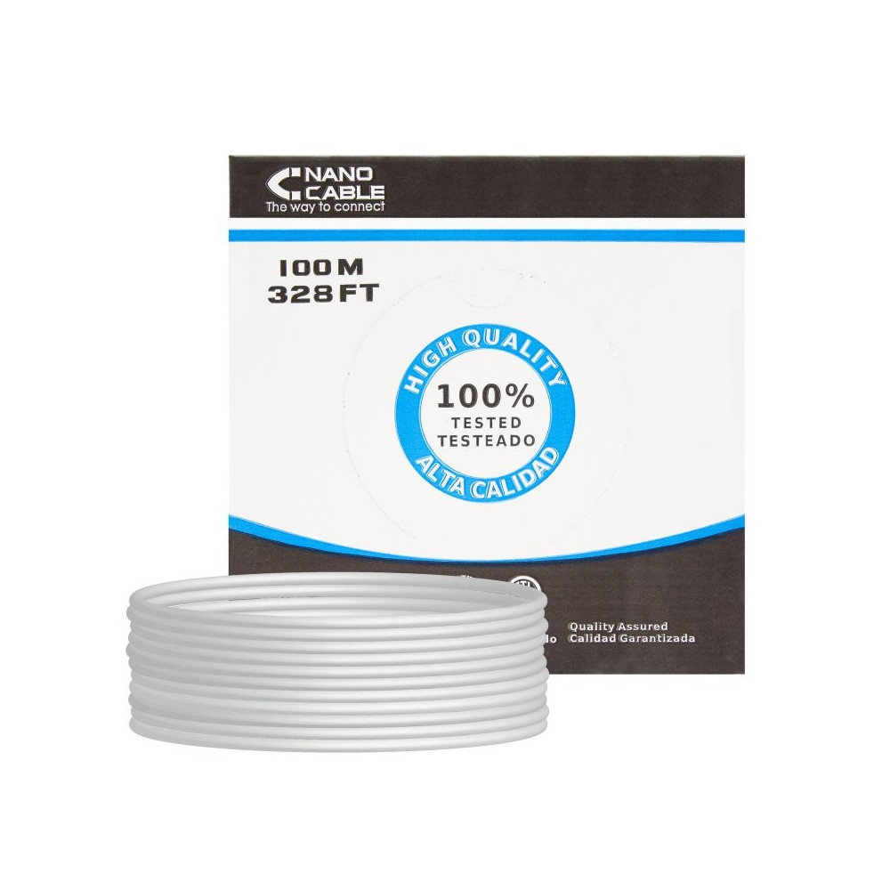 Meta title-NANOCABLE BOBINA CABLE RJ45 CAT5 FTP RIGIDO 100M ANDORRA , Accesorios Redes ANDORRA , Herramientas - Conectores Redes