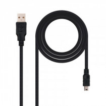 Meta title-NANOCABLE CABLE USB 2.0, A/M-MINI B/M, NEGRO, 0.5M ANDORRA , Accesorios PC y TPV ANDORRA , Cables y Accesorios PC AND