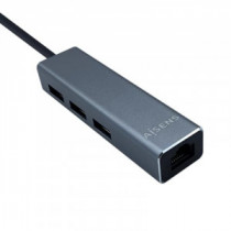 Meta title-AISENS CONVERSOR USB 3.0 ETHERNET + 3 USB3.0 GRIS ANDORRA , Accesorios PC y TPV ANDORRA , Cables y Accesorios PC ANDO