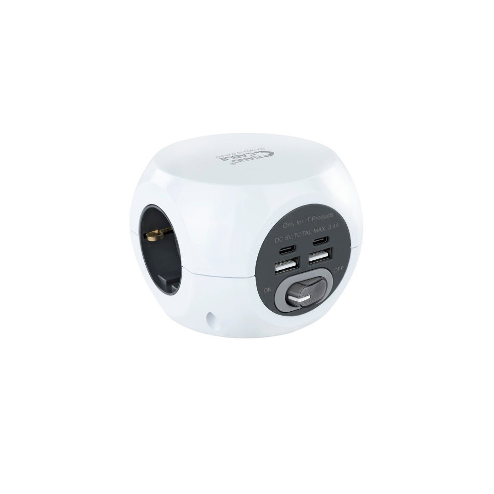 Meta title-NANOCABLE BASE DE ENCHUFES CON 4 USB BLANCO ANDORRA , Accesorios Eléctricos ANDORRA , Regletas ANDORRA , 843328101013
