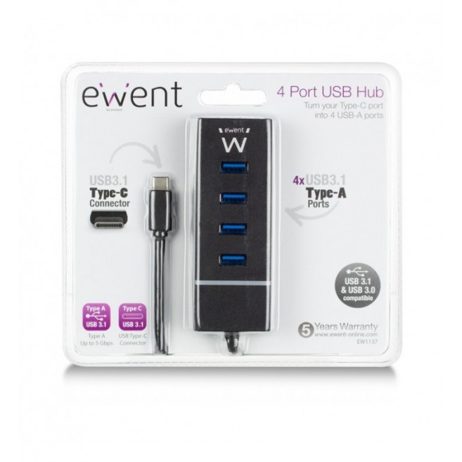 EWENT E1137 HUB USB TIPO C...