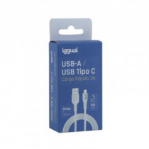 Meta title-IGGUAL CABLE USB-A/USB-C 100 CM BLANCO Q3.0 3A ANDORRA , Accesorios Telefonía ANDORRA , Cargadores ANDORRA , 84353643