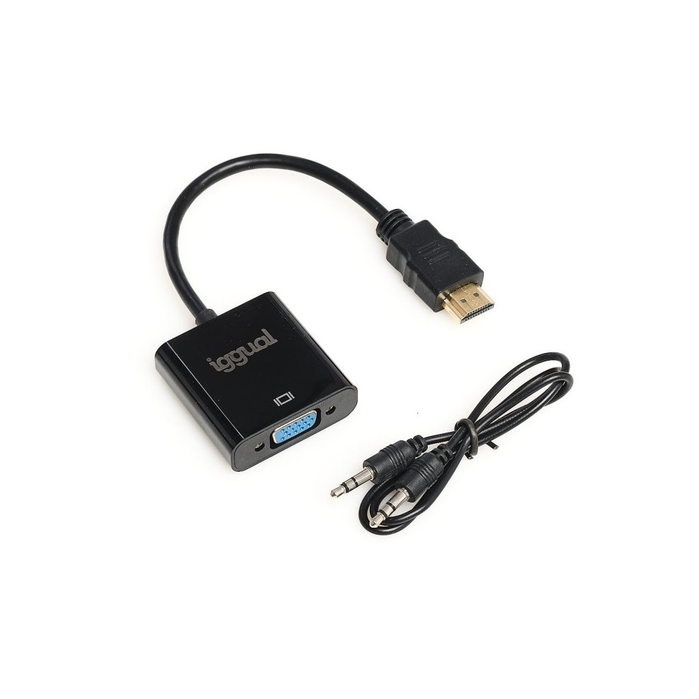 Meta title-IGGUAL ADAPTADOR HDMI A VGA + AUDIO (3.5 MM) ANDORRA , Accesorios Imagen y Sonido ANDORRA , Cable - Conector Imagen -