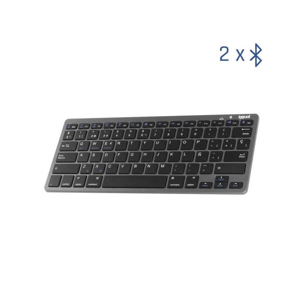Meta title-IGGUAL TECLADO BLUETOOTH SLIM TKL-BT NEGRO 2 CANAL ANDORRA , Teclados y ratones ANDORRA , Teclados Inalámbricos ANDOR