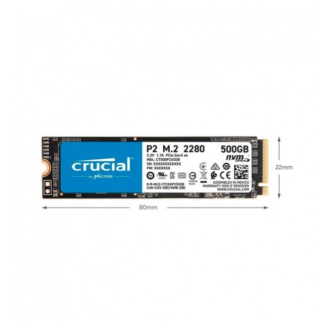 CRUCIAL CT500P2SSD8 P2 SSD...