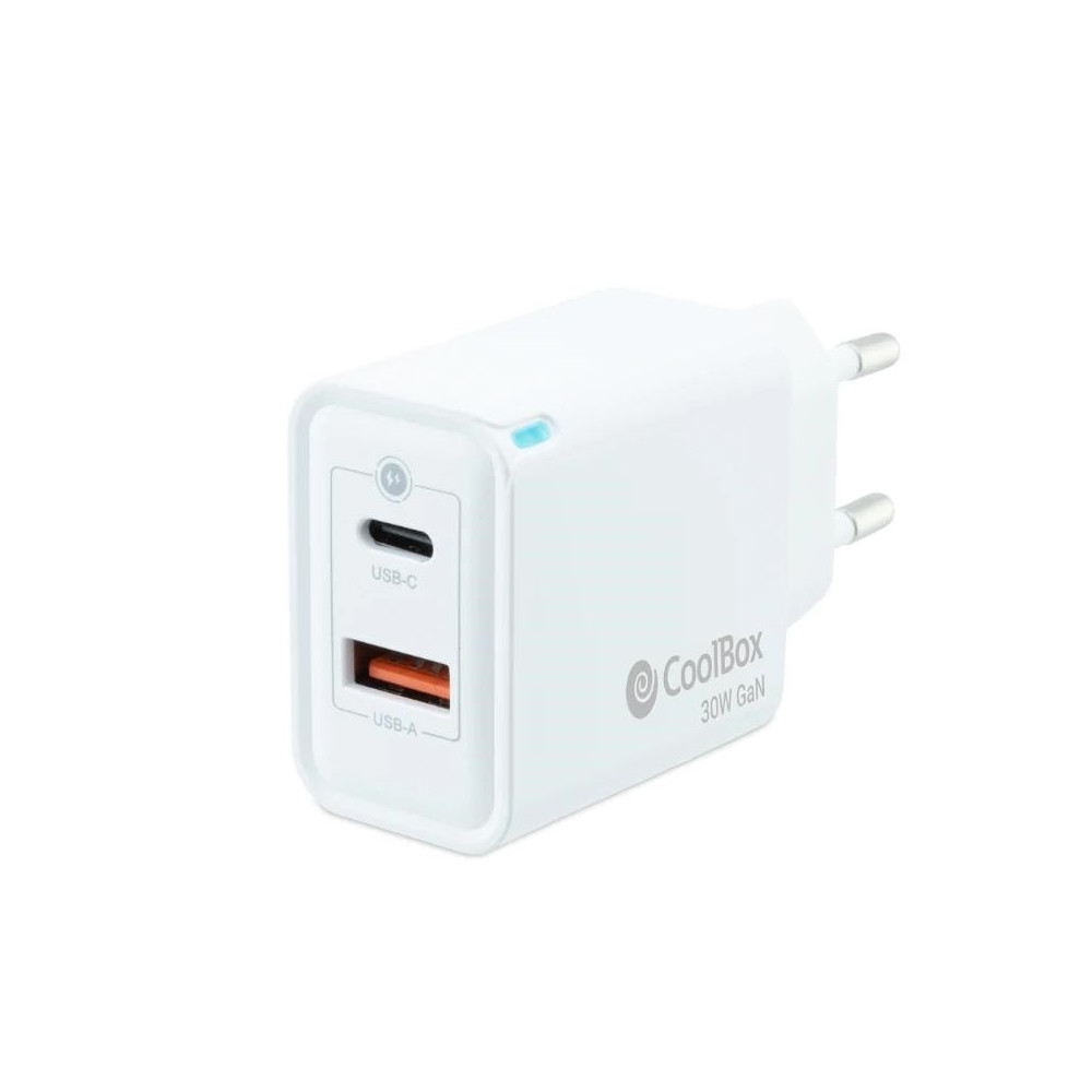 Meta title-COOLBOX CARGADOR GAN 30W USB-C/USB-A PARED ANDORRA , Accesorios Telefonía ANDORRA , Cargadores ANDORRA , 843701242994