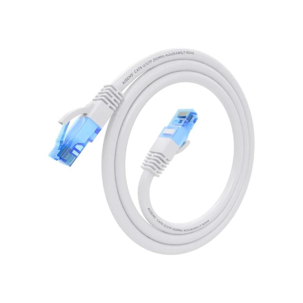 Meta title-AISENS CABLE RJ45 CAT.6 UTP AWG26 CCA BLANCO 0.5 ANDORRA , Accesorios Redes ANDORRA , Herramientas - Conectores Redes