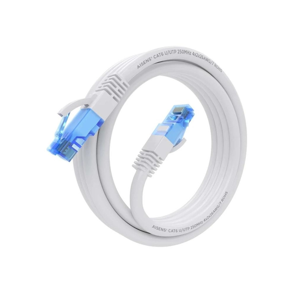 Meta title-AISENS CABLE RJ45 CAT.6 UTP AWG26 CCA BLANCO 2.0 ANDORRA , Accesorios Redes ANDORRA , Herramientas - Conectores Redes