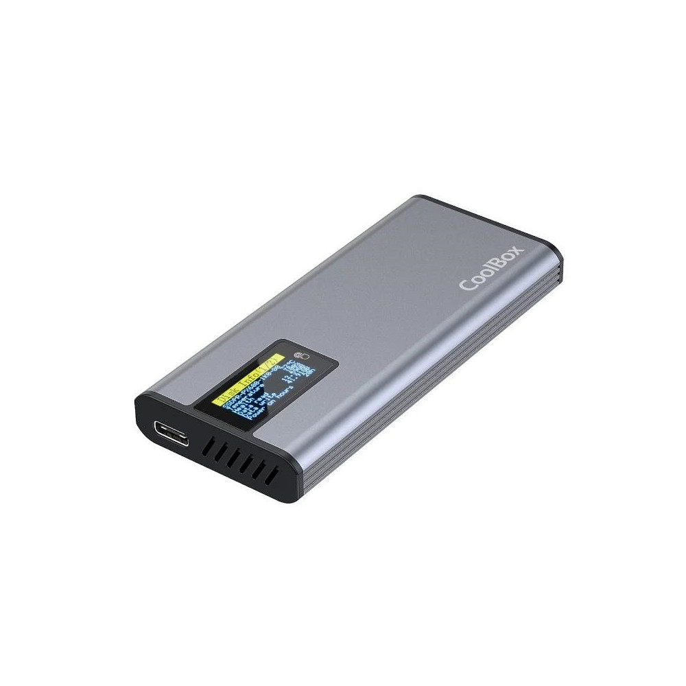 Meta title-COOLBOX CAJA SSD M.2 NVME/SATA LCD MINICHASE PS32 ANDORRA , Accesorios Almacenamiento ANDORRA , Cajas Externas - Extr