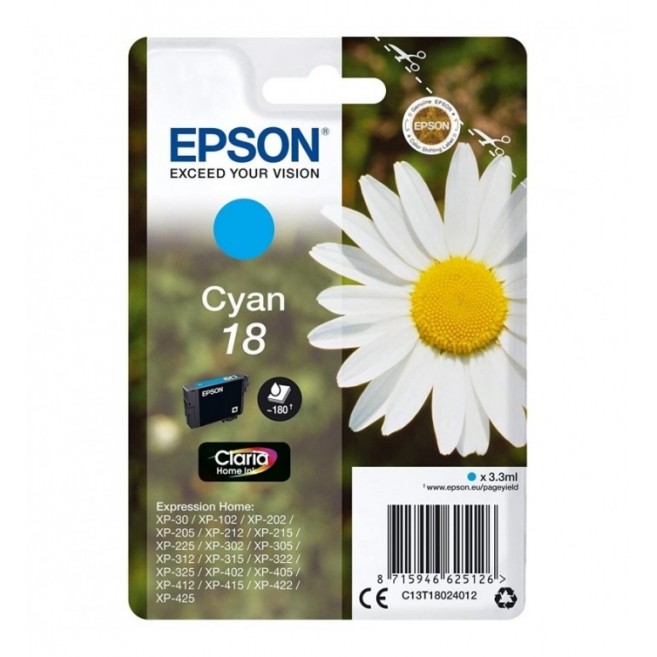 EPSON CARTUCHO T1802 CYAN...