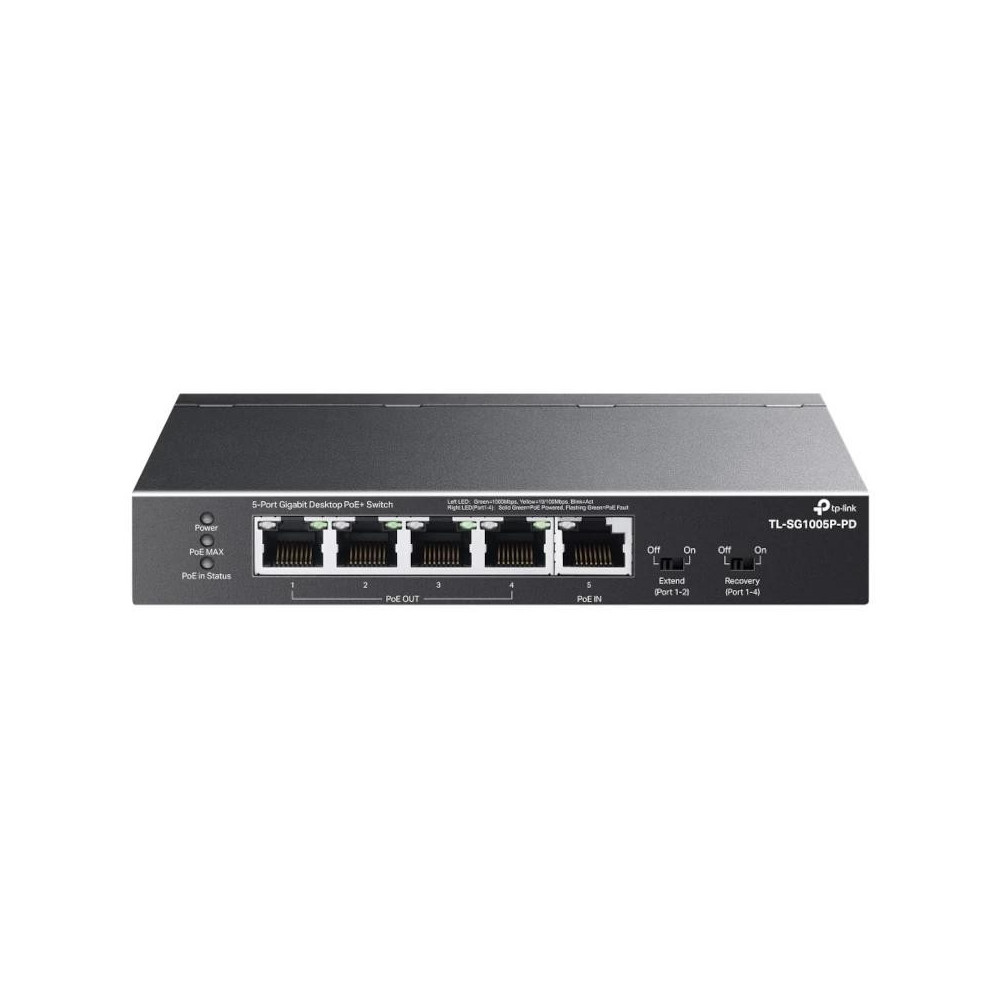 Meta title-TP-LINK TL-SG1005P-PD SWITCH 1XPOE++ IN 4XPOE+ OUT ANDORRA , Switches y Puntos acceso ANDORRA , Switches sobremesa AN