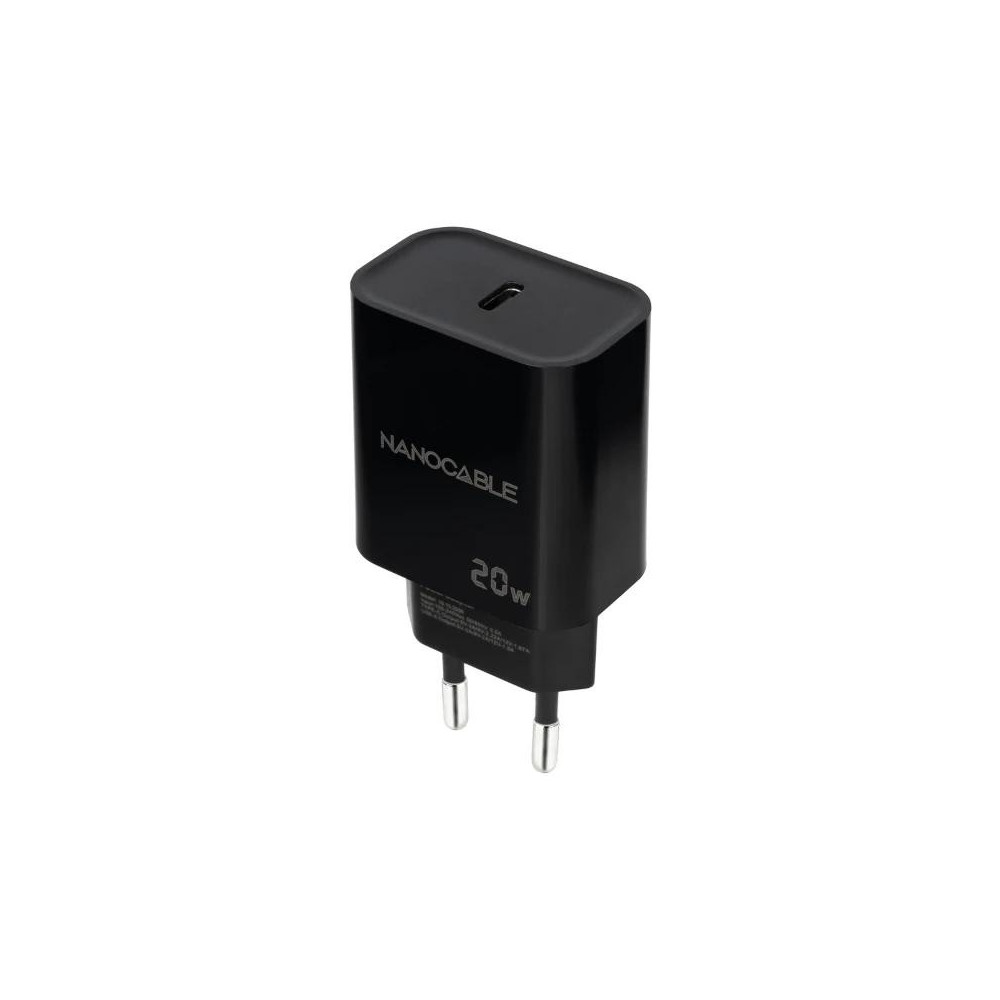 Meta title-NANOCABLE CARGADOR PARED USB-C PD 20W NEGRO ANDORRA , Accesorios Telefonía ANDORRA , Cargadores ANDORRA , 84332810151