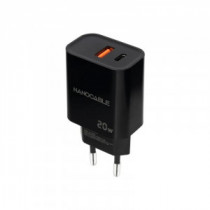 Meta title-NANOCABLE CARGADOR USB-C/PD+USB-A/QC 20W NEGRO ANDORRA , Accesorios Telefonía ANDORRA , Cargadores ANDORRA , 84332810