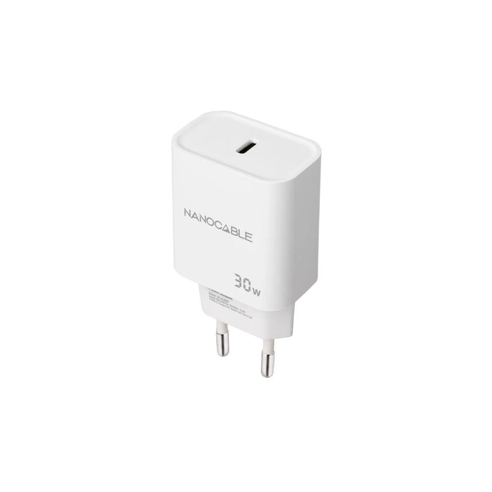 Meta title-NANOCABLE CARGADOR PARED USB-C PD 30W BLANCO ANDORRA , Accesorios Telefonía ANDORRA , Cargadores ANDORRA , 8433281015