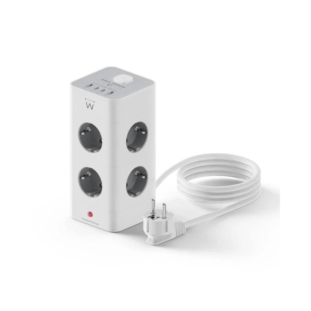 Meta title-EWENT EW3864 REGLETA 8 TOMAS SHUCKO +2USB-A+2USB-C ANDORRA , Accesorios Eléctricos ANDORRA , Regletas ANDORRA , 80521