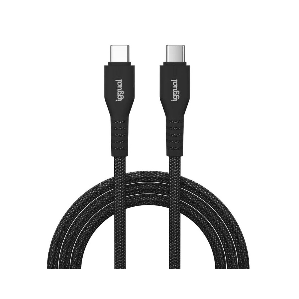 Meta title-IGGUAL CABLE USB-C A TIPO C 60W 3A 100 CM TRENZADO ANDORRA , Accesorios Telefonía ANDORRA , Cargadores ANDORRA , 8435