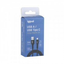 Meta title-IGGUAL CABLE USB-A A TIPO C 3A 100 CM TRENZADO ANDORRA , Accesorios Telefonía ANDORRA , Cargadores ANDORRA , 84353643
