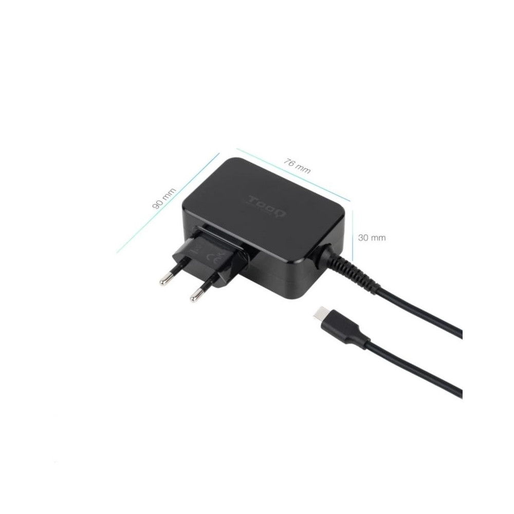Meta title-TOOQ CARGADOR PORTÁTIL GAN USB-C PD 45W NEGRO ANDORRA , Accesorios Portátil ANDORRA , Cargador para Portátil ANDORRA 