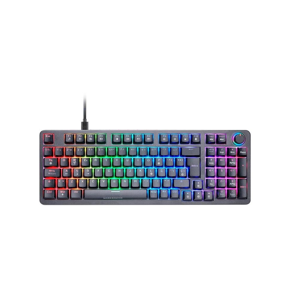 Meta title-MARS GAMING TECLADO MKPROBES BLUE SWITCH RGB NEGRO ANDORRA , Teclados y ratones ANDORRA , Teclados USB ANDORRA , 8435